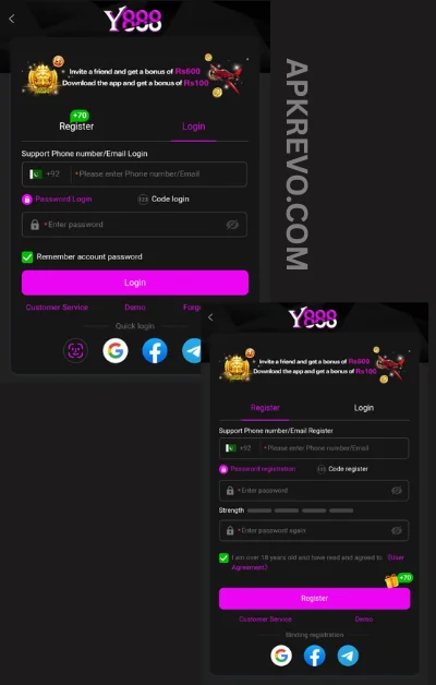 Log in Y888 Game APK